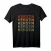 Personalisiertes Kerstin T-Shirt mit Retro Sonnenuntergang-Design – Perfektes Geschenk für Frauen, Mädchen, Ehefrauen, Freundinnen, Mutter oder Tochter