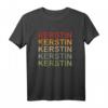 Personalisiertes Kerstin T-Shirt mit Retro Sonnenuntergang-Design – Perfektes Geschenk für Frauen, Mädchen, Ehefrauen, Freundinnen, Mutter oder Tochter
