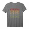 Personalisiertes Kerstin T-Shirt mit Retro Sonnenuntergang-Design – Perfektes Geschenk für Frauen, Mädchen, Ehefrauen, Freundinnen, Mutter oder Tochter
