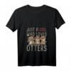 Damen Otter T-Shirt mit V-Ausschnitt - Perfektes Geschenk für Otter Fans, Tierliebhaber und Tierpfleger