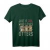 Damen Otter T-Shirt mit V-Ausschnitt - Perfektes Geschenk für Otter Fans, Tierliebhaber und Tierpfleger