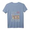 Damen Otter T-Shirt mit V-Ausschnitt - Perfektes Geschenk für Otter Fans, Tierliebhaber und Tierpfleger