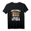 Just A Girl Who Loves Otters - Lustiges Fischotter T-Shirt für Frauen, Mädchen & Otter-Fans, Perfekt als Geschenk für Geburtstage & Weihnachten