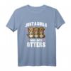 Just A Girl Who Loves Otters - Lustiges Fischotter T-Shirt für Frauen, Mädchen & Otter-Fans, Perfekt als Geschenk für Geburtstage & Weihnachten