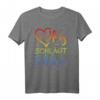 Mein Herz schlägt Schlager T-Shirt – Buntes Regenbogen Design für Festivals, Partys & Fans, Perfekt als Geschenk für Schlager- und LGBT-Fans
