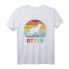 Otter Vintage T-Shirt mit Regenbogen Farben – Tier- und Naturmotiv für Wasser- und Tierliebhaber