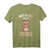 Just a Boy Who Loves Otters Jungen Kinder Otter T-Shirt – Niedliches Geschenk für Otter-Liebhaber zum Geburtstag oder Weihnachten