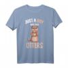 Just a Boy Who Loves Otters Jungen Kinder Otter T-Shirt – Niedliches Geschenk für Otter-Liebhaber zum Geburtstag oder Weihnachten