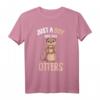Just a Boy Who Loves Otters Jungen Kinder Otter T-Shirt – Niedliches Geschenk für Otter-Liebhaber zum Geburtstag oder Weihnachten