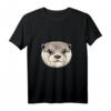 Sea River Otter Tiergesicht T-Shirt - Niedliches Meertier Säugetier für Otter Liebhaber, Zoologen & Tierfreunde
