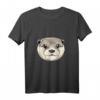 Sea River Otter Tiergesicht T-Shirt - Niedliches Meertier Säugetier für Otter Liebhaber, Zoologen & Tierfreunde