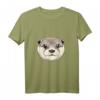 Sea River Otter Tiergesicht T-Shirt - Niedliches Meertier Säugetier für Otter Liebhaber, Zoologen & Tierfreunde