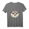 Sea River Otter Tiergesicht T-Shirt - Niedliches Meertier Säugetier für Otter Liebhaber, Zoologen & Tierfreunde
