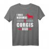 I was normal three Welsh Corgi Pembrokes ago - Humorvolles Hundet-Shirt für Corgi-Liebhaber, klassisch geschnitten