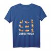 Damen Corgi Yoga T-Shirt - Cute Meditation Workout Design für Hundemom, Yoga-Liebhaberinnen & Geschenkideen zu Geburtstag, Weihnachten & Muttertag
