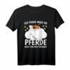 Lustiges Pferde Schlafshirt & Nachthemd - Witziges Schlafoberteil für Pferdeliebhaber, Kinder & Erwachsene, ideales Geschenk für süße Träume