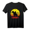 Vintage Cowboy Rodeo Pferde Pferd Geschenk Sonnenuntergang T-Shirt – Perfektes Geschenk für Pferdeliebhaber, Reiter & Westernfans zu Weihnachten & Geburtstag