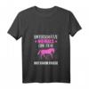 Reiter T-Shirt mit Friese - Unterschätze Niemals Eine Frau Pferde Geschenk für Springreiten, Voltigieren & Westernreiten