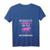 Reiter T-Shirt mit Friese - Unterschätze Niemals Eine Frau Pferde Geschenk für Springreiten, Voltigieren & Westernreiten