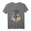 Amerika Flagge Pferdesport Reiter Geschenk - T-Shirt für Pferdeliebhaber, Reiterinnen & Tierfans zu Weihnachten, Geburtstag & Muttertag
