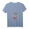 Damen Cowboy Western Rodeo USA Pferd T-Shirt mit V-Ausschnitt – Perfekt als Geschenk für Cowboy- und Westernliebhaberinnen