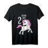 Kinder 2. Geburtstag Mädchen T-Shirt mit Pferde und Tieren - Süßer Spruch 'Ich bin jetzt zwei' für Pferdeliebende Geburtstagsfeier