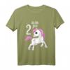 Kinder 2. Geburtstag Mädchen T-Shirt mit Pferde und Tieren - Süßer Spruch 'Ich bin jetzt zwei' für Pferdeliebende Geburtstagsfeier