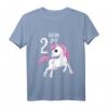 Kinder 2. Geburtstag Mädchen T-Shirt mit Pferde und Tieren - Süßer Spruch 'Ich bin jetzt zwei' für Pferdeliebende Geburtstagsfeier