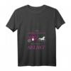 Damen Reiterin Prinzessin Kutscher Pferdekutsche T-Shirt mit V-Ausschnitt – Lustiges Pferdeliebhaberinnen-Shirt für Reit- und Pferdefans
