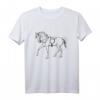 Kinder T-Shirt zum Bemalen mit Pferde-Motiv – Kreatives Ausmalshirt für Jungen und Mädchen, perfekt als Geschenk zu Weihnachten & Geburtstag