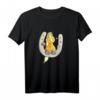 Glückspferd T-Shirt mit Hufeisen, Kleeblatt & Marienkäfer – Lustiges Pferdemotiv für Reiter, Pferdefreunde & Pferdebesitzer als Geschenkidee