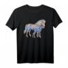 Pferde Motiv Pferd Reiten Tiermotiv Reitsport T-Shirt - Klassisch geschnitten mit doppeltem Saum für Reitsportfans