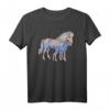 Pferde Motiv Pferd Reiten Tiermotiv Reitsport T-Shirt - Klassisch geschnitten mit doppeltem Saum für Reitsportfans