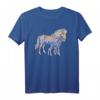 Pferde Motiv Pferd Reiten Tiermotiv Reitsport T-Shirt - Klassisch geschnitten mit doppeltem Saum für Reitsportfans