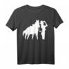 Cowgirl mit Pferd T-Shirt - Klassisch geschnitten, perfekt für Reiterinnen und Western-Fans