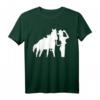 Cowgirl mit Pferd T-Shirt - Klassisch geschnitten, perfekt für Reiterinnen und Western-Fans