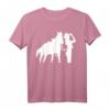 Cowgirl mit Pferd T-Shirt - Klassisch geschnitten, perfekt für Reiterinnen und Western-Fans