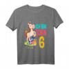 Kinder 6. Geburtstag Mädchen Ich Bin Schon 6 Pferde Geburtstags T-Shirt - Perfekt für Pferde-Motto und Geburtstagsfeier