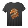Ich liebe Pferde T-Shirt für Mädchen und Frauen - Süßer Pferdekopf mit Rosenblüten, perfektes Geschenk für Reiterinnen, Pferdemädchen & Pferdeliebhaberinnen