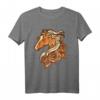 Ich liebe Pferde T-Shirt für Mädchen und Frauen - Süßer Pferdekopf mit Rosenblüten, perfektes Geschenk für Reiterinnen, Pferdemädchen & Pferdeliebhaberinnen