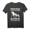 Vorsicht Vor Der Reiterin - Das Pferd Ist Harmlos Lustiges Reiterinnen T-Shirt für Pferdeliebhaberinnen, Damen & Mädchen zum Geburtstag oder Weihnachten