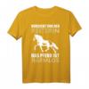Vorsicht Vor Der Reiterin - Das Pferd Ist Harmlos Lustiges Reiterinnen T-Shirt für Pferdeliebhaberinnen, Damen & Mädchen zum Geburtstag oder Weihnachten