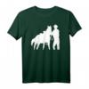 Cowboy mit Pferd T-Shirt – Perfekt für Reiter und Pferdeliebhaber, klassisch geschnitten, ideal für Ranch & Western Fans