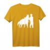 Cowboy mit Pferd T-Shirt – Perfekt für Reiter und Pferdeliebhaber, klassisch geschnitten, ideal für Ranch & Western Fans