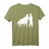 Cowboy mit Pferd T-Shirt – Perfekt für Reiter und Pferdeliebhaber, klassisch geschnitten, ideal für Ranch & Western Fans