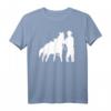 Cowboy mit Pferd T-Shirt – Perfekt für Reiter und Pferdeliebhaber, klassisch geschnitten, ideal für Ranch & Western Fans