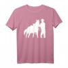 Cowboy mit Pferd T-Shirt – Perfekt für Reiter und Pferdeliebhaber, klassisch geschnitten, ideal für Ranch & Western Fans
