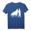 Cowboy mit Pferd T-Shirt – Perfekt für Reiter und Pferdeliebhaber, klassisch geschnitten, ideal für Ranch & Western Fans