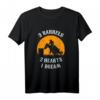 Barrel Racing T-Shirt - 3 Barrels 2 Hearts 1 Dream, Lustiges Reitsport Design, Klassisch geschnitten für Reiter und Pferdeliebhaber