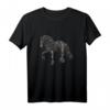 Schwarzes Friesian Pferd T-Shirt - Schönes Geschenk für Pferdeliebhaber und Reitfans